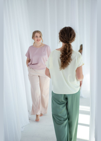 Однотонный шелковый топ «Луиза» Fayna Луіза (294721440)