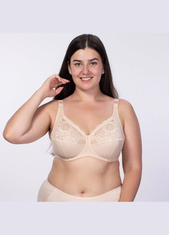Бежевый бюстгальтер на косточках с мягкой чашкой и боковой поддержкой Elita с косточками