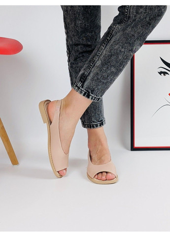 197 Босоніжки Шкіряні Бежеві на резинці KDSL (295599572)