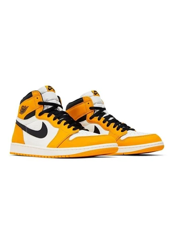 Желтые всесезонные мужские кожаные кроссовки jordan 1 retro high og dz5485-701 высокие кежуал кеды Nike