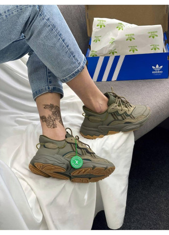 КРОССОВКИ ЖЕНСКИЕ ADIDAS OZWEEGO ADIPRENE PRIDE KHAKI АДИДАС ОЗВИГО No Brand хаки демисезоны (369389784)