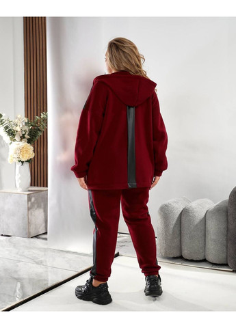 Жіночий стильний костюм двійка бордового кольору New Trend (361677733)