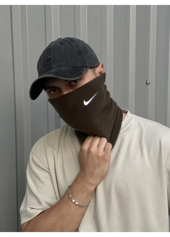 Флисовый баф Nike хаки мужской тактический теплый шарф хомут маска для лица зимний спортивный демисезонный No Brand (402871656)