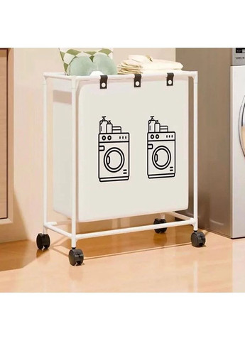 Кошик для білизни на колесах MAG-9066 62х55х25 см три секції об'єм 60 літрів Idea (363834580)