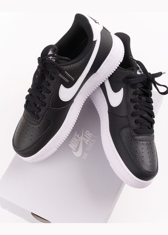 Белые всесезонные кроссовки мужские air force 1'07 ct2302-002 весна-осень кожа черные Nike