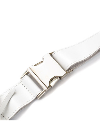 Шкіряна сумка на пояс із регульованим ременем та срібною фурнітурою біла (sku_11356) No Brand (328922644)