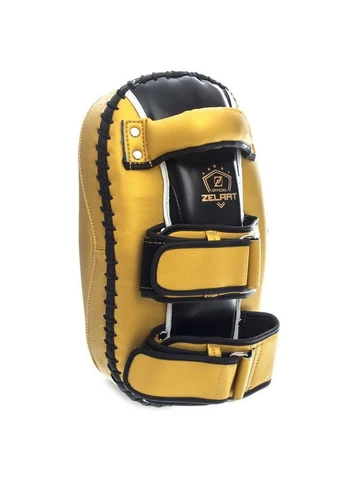 Пади для тайського боксу Тай-педи з PU (1шт) (р-р 33x19x11см, Золотий) (BO-1352_Золотий) Zelart (361435152)