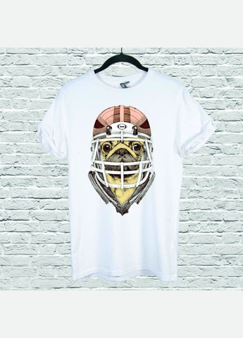 Футболка YOUstyle American Pug Football 0073 Gildan (279540241)