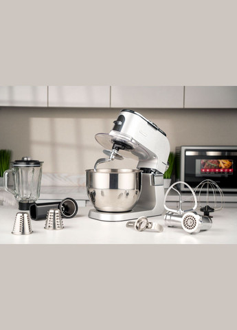 Кухонна машина 1500Вт, чаша-метал, корпус-метал, насадок-10, сріблясто-сірий Ardesto (342113970)