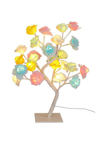 Світлодіодна настільна LED лампа "Дерево кольорова троянда" з теплим світлом від 220V TR-8777 White No Brand (366089818)