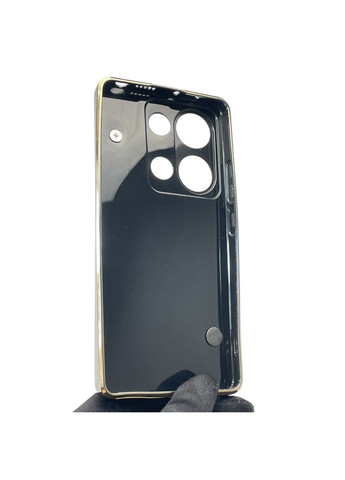 Чехол для телефона POCO M6 Pro 4G женский с ремешком с украшениями и золотой окантовкой на седоме поко м6 о 4г черный gs1 Xiaomi (366230478)