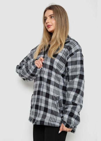 Кофта-рубашка на молнии утепленная, цвет черно-серый, 244R2210 Ager (336946717)