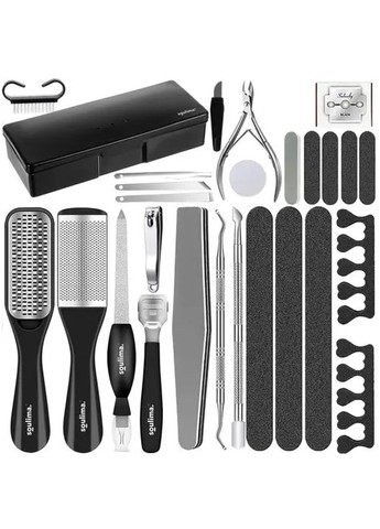 Педикюрний комплект набір у футлярі коробі для догляду за ногами для домашнього салонного використання 31 елемент (478453-Prob) Unbranded (306582030)