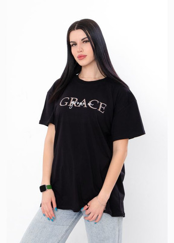 Чорна літня футболка жіноча з коротким рукавом Носи своє
