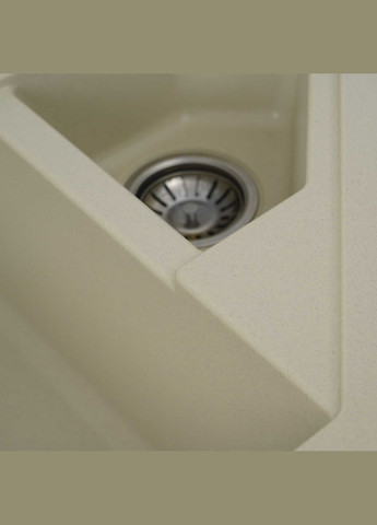 Гранітна мийка для кухні 9950 PANDORA матова Айворі Platinum (277697085)