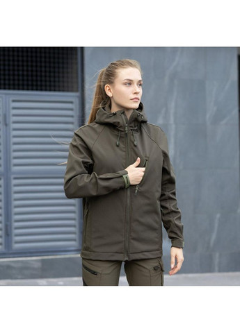 Женская демисезонная куртка SoftShell олива Freedom (360953465)