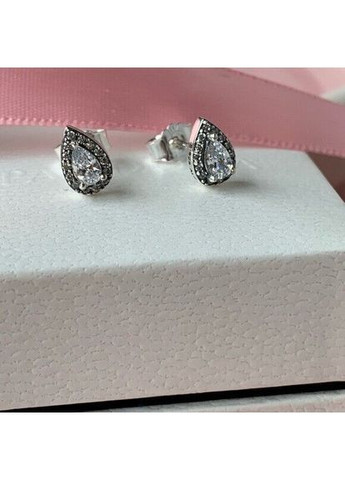 Срібні сережки Пандора кульчики "Сяючі краплі" 296252CZ Kabluchka (355344854)