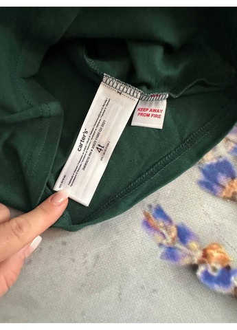 Зеленый демисезонный лонгслив No Brand с рисунком