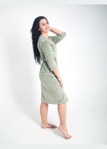 Халат жіночий велюровий на запах No Brand халат (315635061)