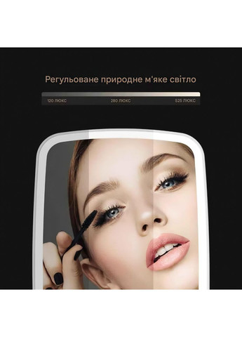 Дзеркало для макіяжу з LED-підсвічуванням настільне косметичне з акумулятором (IK529) No Brand (360867211)