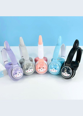 Дитячі бездротові навушники з котячими вушками QC-28T Cat Ear Бузкові No Brand (304254328)