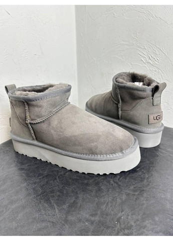 Угі Жіночі UGG Ultra Mini Platform Grey (Замша) (366321000)