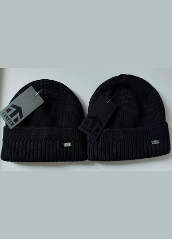 Шапка мужская черная зимняя на флисе Edem Ellan (315825163)