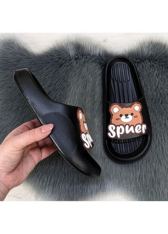 Черные шлёпанцы женские сланцы пена Fashion
