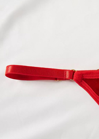 Красный женский комплект нижнего белья красный с бантом на груди maya SHEIN