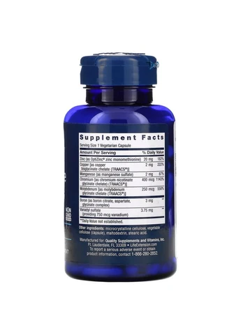 Витамины и минералы Only Trace Minerals, 90 вегакапсул Life Extension (376165755)