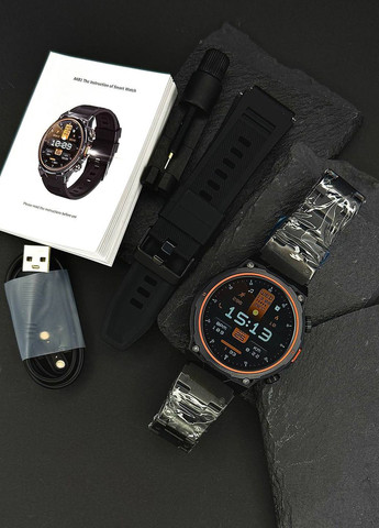 Мужские умные часы Black + ремешок в подарок Modfit Track Pro (356130696)