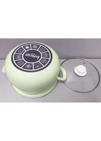 Набор эмалированных кастрюль 2,1 л / 3,1 л / 4 л с крышкой (2234) Interos (368993423)