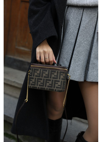 Сумка женская Vanity Tobacco brown FF jacquard fabric mini-bag No Brand (366213562)