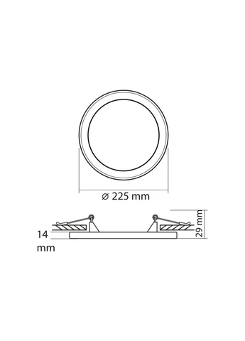 LED светильник встраиваемый с декоративной подсветкой DL4R 18W+6W 5000K+2700K 220V Videx (381201809)