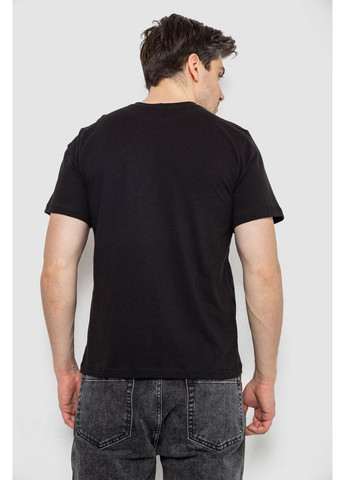 Черная мужская футболка с принтом, 241r1905 Ager