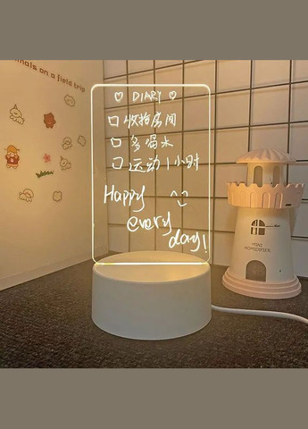 Светильник-ночник, планер, маркер для записей, на подставке с LED-подсветкой No Brand (308390412)