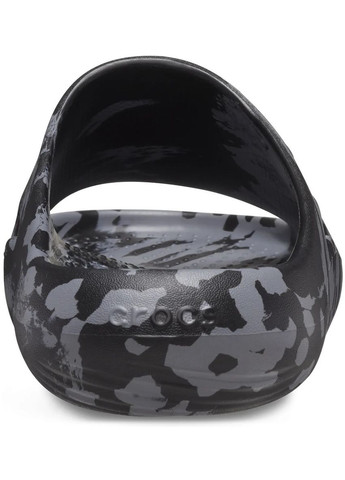 Черные шлепанцы mellow marbled slide m5w7-37-24см black/charcoal 208579 Crocs