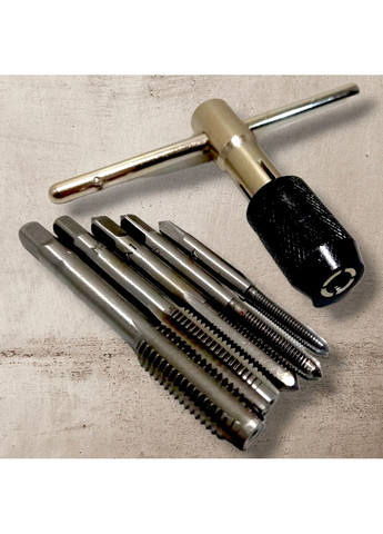 Набір мітчиків з Т-подібним тримачем 6 од. (4x0.7, 5x0.8, 6x1.0, 8x1.25, 10x1.5 мм) ( ) Werk (337361165)