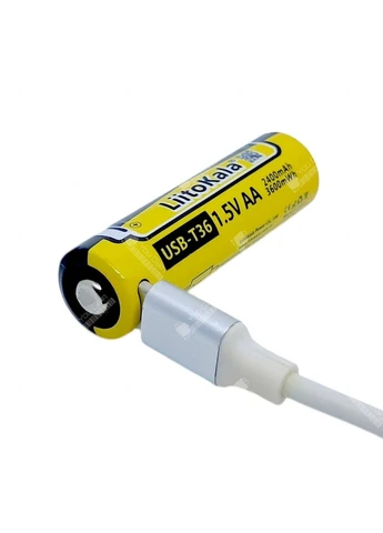 Аккумулятор Li-Ion AA 2400 мАч 1.5 В (зарядка Type-C) LiitoKala (388656545)