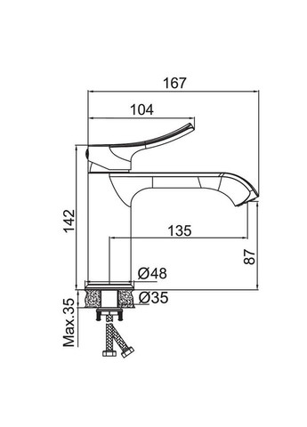 Змішувач для умивальника BOLERO 001 (HB9574) Haiba (322005766)