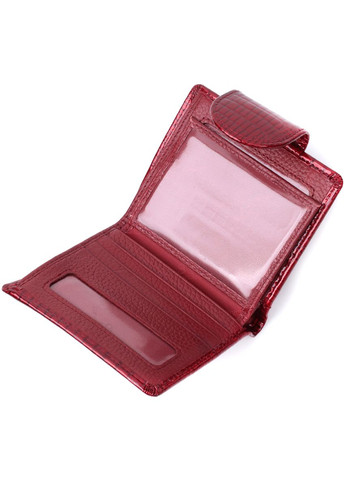 Женский кошелек из натуральной кожи с монетницей 22685 Красный st leather (306881514)