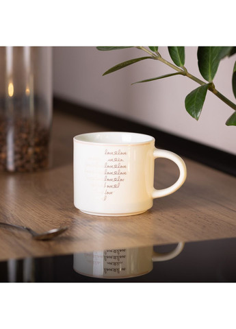 Кружка фарфоровая 350 (мл) для кофе и чая Белая RX-N240126W Liling Rongxiang Ceramic (369143027)