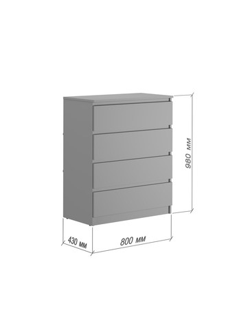 Комод в спальню Нео 4Ш 80x43x98 см (MBS-1073) MebelStar (334300160)