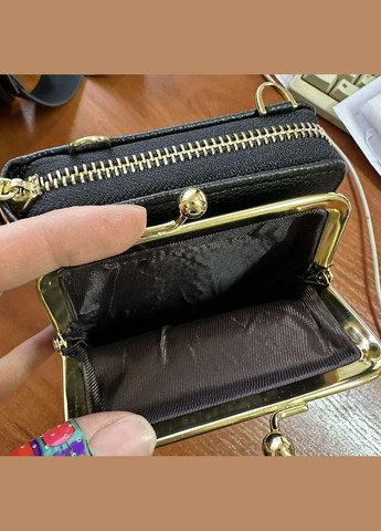 Женская мини сумочка клатч маленькая сумка для телефона черная ManYiDi (340113305)