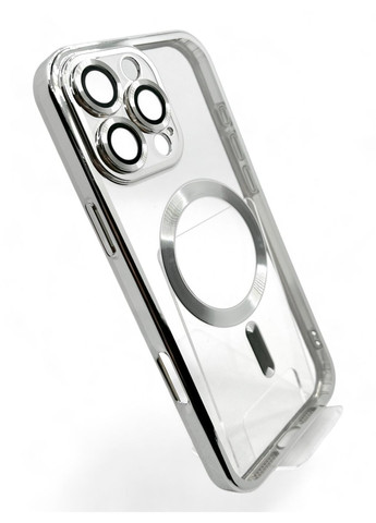 Чехол-накладка TPU Chrome Case MagSafe для Apple iPhone 16 Pro Silver (712083) BeCover (342331605)