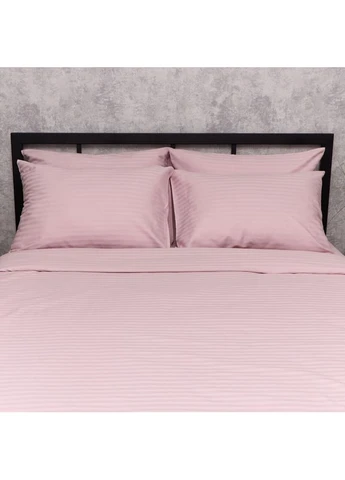 Комплект постельного белья Satin Stripe Полуторный Евро 160х220 наволочки 4х50х70 (MS-820017068) Moon&Star Blush Satin (400237548)