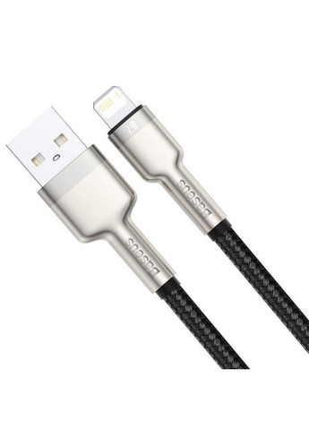 Дата кабель Cafule Series Metal USB to Lightning 2.4A (1м) (CALJK A0) Черный Baseus (369645676)