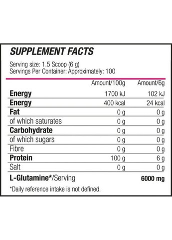 Glutamine 600 g /100 servings/ Natural flavour Blade sport (317286828)