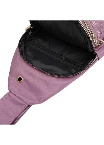 Спортивна сумка слінг через плече жіноча з текстилю для телефону та документів середня Рожевий 38907 Monsen (351489095)