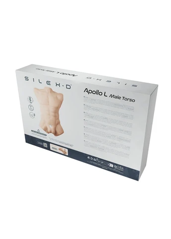 Торс с фаллоимитатором на присоске Apollo L Male Torso, суперреалистичный, термореактивный Silexd (402299276)